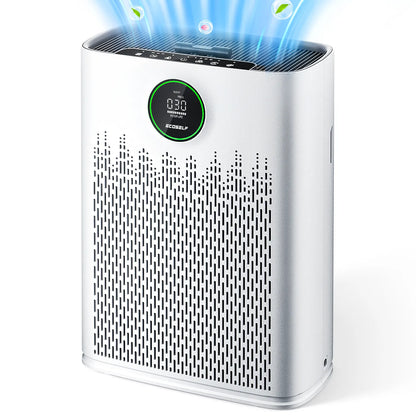 Ecoself Air Purifiers for Home Large Room, with Smart Mode & PM2.5 Air Quality Display, 22dB Sleep Mode & Aromatherapy,Cover Up to 1295 Ft² with 2X Powerful Purification & 360°Air Outlet,HAP603, Bright White